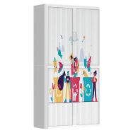 Armoire à rideaux personnalisée gestes responsables - EasyOffice