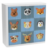 Armoire à rideaux personnalisée la tribu mignonne - EasyOffice