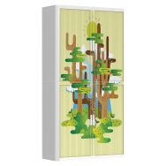 Armoire à rideaux personnalisée les arbres géants - EasyOffice