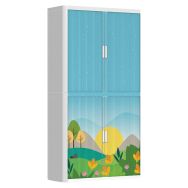 Armoire à rideaux personnalisée lever soleil - EasyOffice