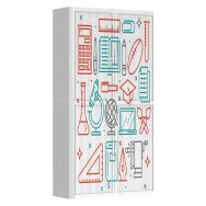 Armoire à rideaux personnalisée outils du savoir - EasyOffice