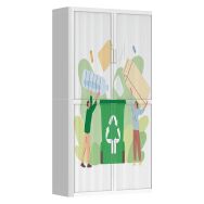 Armoire à rideaux personnalisée planète propre - EasyOffice