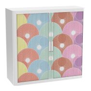 Armoire à rideaux personnalisée spirales harmonieuses - EasyOffice