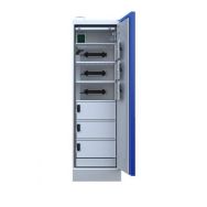 Armoire anti-feu 90 minutes avec casiers à code et prises - Exacta