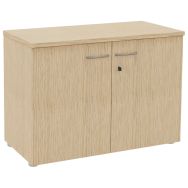 Armoire basse 2 portes 72 x 100 cm + top Chêne fil