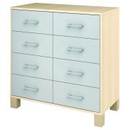 Armoire basse Confetti pieds 8 tiroirs