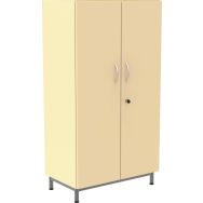 Armoire basse Octet portes battantes socle métal gris - Manutan Expert