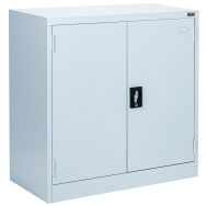 Armoire basse à portes battantes - Gris - Manutan