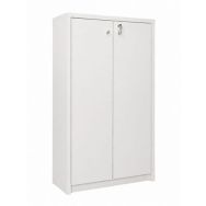 Armoire basse reconditionnée - À portes battantes - Blanche