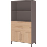 Armoire combi à 4 étagères et socle acier - Hammerbacher