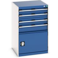 Armoire combinée 4 tiroirs Cubio SL 650x650x1000mm - Bott