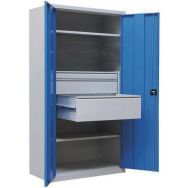 Armoire d'atelier métallique - à tiroirs