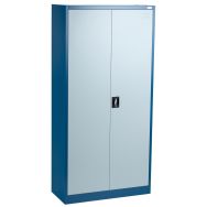 Armoire d'atelier universelle 195 x 100 cm Bleu Ral 5009 /Gris clair Ral 7035
