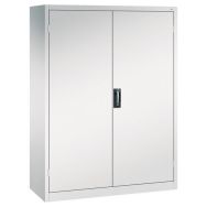Armoire de rangement portes pleines - 1,5 m - gris RAL 7035