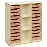 Armoire en bois Blair 3 colonnes 22 petits bacs - Mirplay School