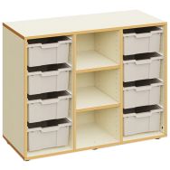 Armoire en bois Lucy 3 colonnes 8 petits bacs - Mirplay School