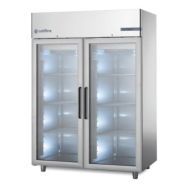 Armoire froid positif deux portes vitrées Ht 190/220cm reconditionnée