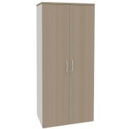 Armoire haute Alma hauteur 180 cm coloris Chêne/blanc