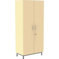 Armoire haute Octet portes battantes socle métal gris - Manutan Expert