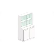 Armoire haute mixte - 4 portes - Asem