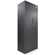 Armoire haute reconditionnée - À portes battantes - Gris anthracite