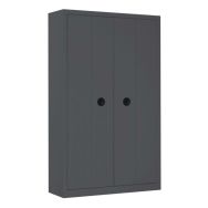 Armoire métal Luxe portes pliantes 120 x 198 cm 7016 anthracite