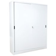Armoire métal porte coulissantes 160 x 200 cm coloris gris
