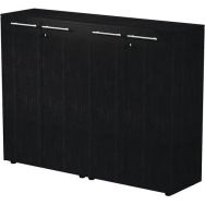 Armoire mi-haute double à 4 portes Royal - Noir