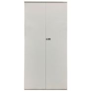 Armoire mi-haute reconditionnée - Ouverture portes battantes - Blanche