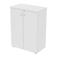 Armoire mi haute portes battantes L 80 cm serrure à clé