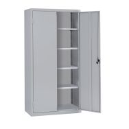 Armoire monobloc haute 2 portes coloris gris Ral 7035