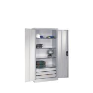 Armoire porte battantes à tiroirs grande largeur - CP
