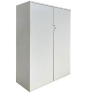 Armoire mi-haute reconditionnée - Ouveture portes battantes - Grise