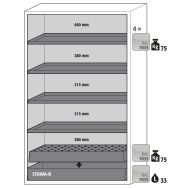 Armoire sécurité S-PHoeNIX Vol.2-90 S90.196.120.FDAC Gris
