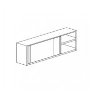 Armoire suspendue hauteur 660 mm avec 1 étagère- ASPC2066/1- ASPC2066/1