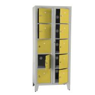 Armoire 2 colonnes à casiers visitable métal - Acial