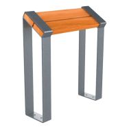 Assis debout Bron bois/acier