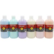 Assortiment 6 flacons 500 ml gouache pastel Pichon