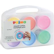 Assortiment 6 pots 100 g gouache métal couleur aux doigts Primo