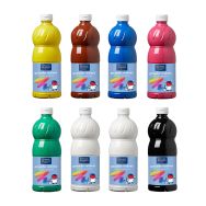 Assortiment 8 flacons 1 litre gouache lot n° 1 lefranc & bourgeois