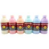 Assortiment de 6 flacons de 250 ml de gouache acrylique pastel pichon