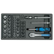 Assortiment de clés à douille 1/4'' dans le module 1/3 ES