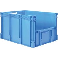 Bac 174L 1/2 Porte Fond+Parois Pleins Bleu 800X600X420mm