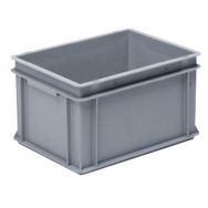 Bac 20L, parois et fond pleins, Gris LxlxH = 400x300x220mm