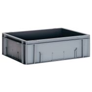 Bac 22L, parois et fond pleins, Gris LxlxH = 600x400x120mm