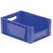 Bac 25L 1/2 Porte Fond+Parois Pleins Bleu 400X300X270mm