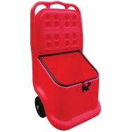 Bac à sel/sable mobile + joint/grenouillère 75L rouge