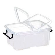 Bac de rangement Strata - Couvercle double rabat 12 L Transparent