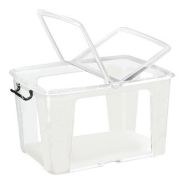 Bac de rangement Strata - Couvercle double rabat 65 L Transparent