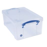 Bac de rangement plastique + couvercle 9L transparent